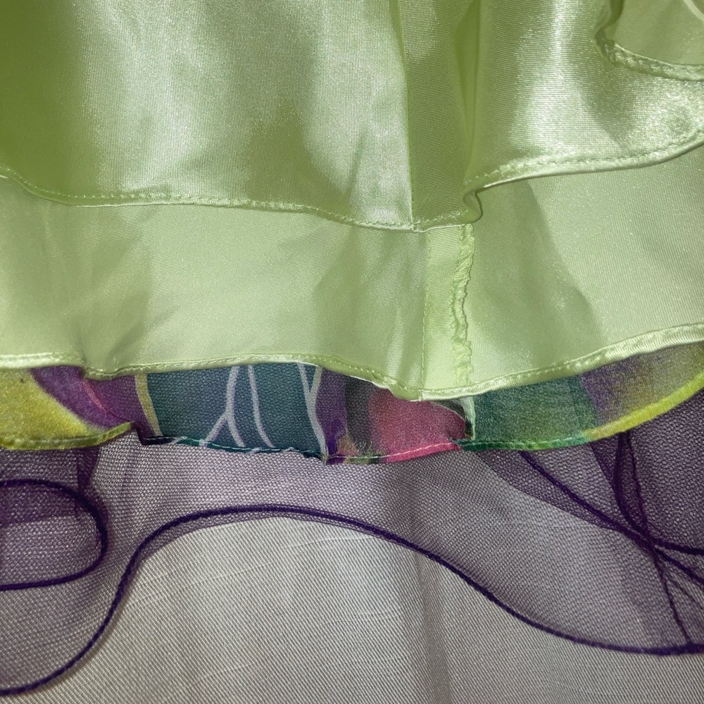 Cinderella Beaded Butterfly Print Party Dress Size 14 Tulle Skirt Fairycore - Picture 7 of 9